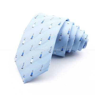 Új vékony 6,5 cm nyakkendő Férfi divatos poliészter nyakkendő piros zöld kormánylapát horgony ing Kiegészítők Irodai Cravat esküvői ajándék