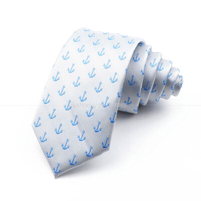 Új vékony 6,5 cm nyakkendő Férfi divatos poliészter nyakkendő piros zöld kormánylapát horgony ing Kiegészítők Irodai Cravat esküvői ajándék