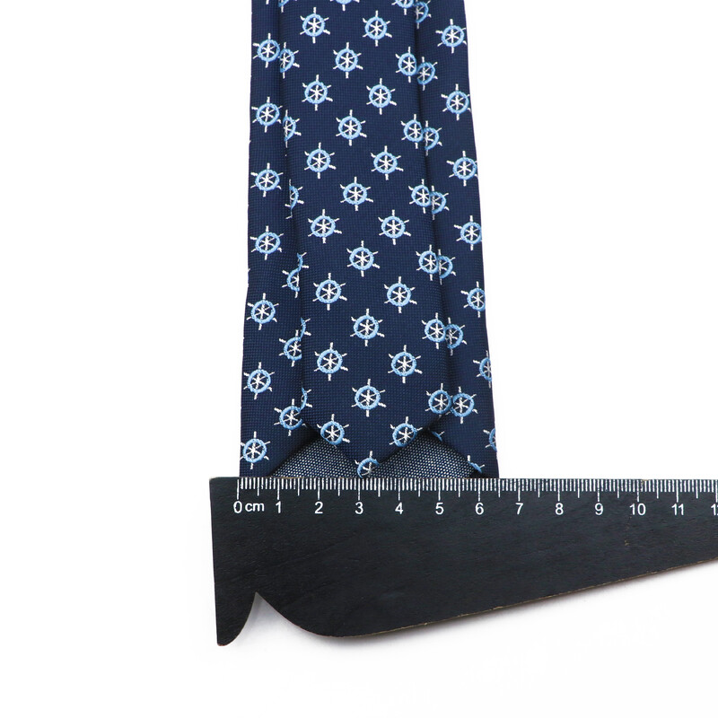 Új vékony 6,5 cm nyakkendő Férfi divatos poliészter nyakkendő piros zöld kormánylapát horgony ing Kiegészítők Irodai Cravat esküvői ajándék