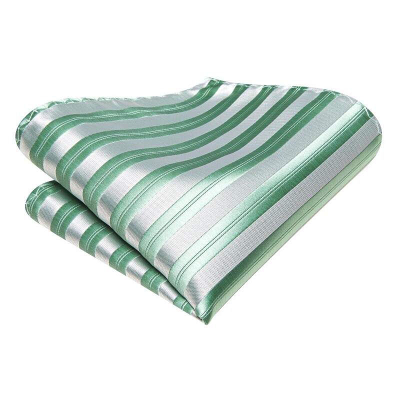 2023, nou argintiu, verde, dungi, cravată cadou de designer pentru bărbați, brand de modă, cravată pentru petrecerea de nuntă, butoni handky, dropshipping