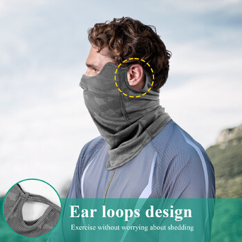 Ear Hook Face Mask Cycling Αντιηλιακή προστασία που απορροφά τον ιδρώτα Αναπνεύσιμο κάλυμμα προσώπου για Αξεσουάρ ποδηλάτου αθλητικής ιππασίας Άνδρες γυναίκες