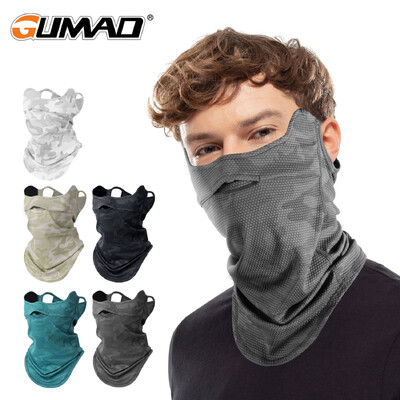 Ear Hook Face Mask Cycling Αντιηλιακή προστασία που απορροφά τον ιδρώτα Αναπνεύσιμο κάλυμμα προσώπου για Αξεσουάρ ποδηλάτου αθλητικής ιππασίας Άνδρες γυναίκες