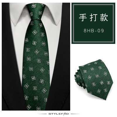 VEEKTIE prekės ženklo žali vintažiniai kaklaraiščiai Vyriški korėjietiško stiliaus gėlėti dryžuoti Paisley Vestuviniai kasdieniai mados šeimininkų marškiniai kostiumai