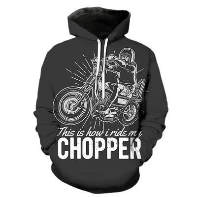Μοτοσικλέτα Club γραφικά φούτερ Motorbike Racing 3D print Hoodies για ανδρικά ρούχα Casual Χαβάης πουλόβερ ομάδας με κουκούλα