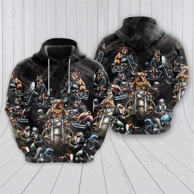 Μοτοσικλέτα Club γραφικά φούτερ Motorbike Racing 3D print Hoodies για ανδρικά ρούχα Casual Χαβάης πουλόβερ ομάδας με κουκούλα