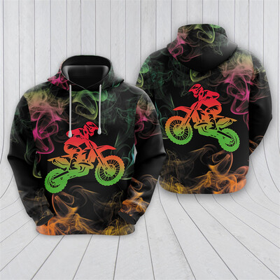 Μοτοσικλέτα Club γραφικά φούτερ Motorbike Racing 3D print Hoodies για ανδρικά ρούχα Casual Χαβάης πουλόβερ ομάδας με κουκούλα