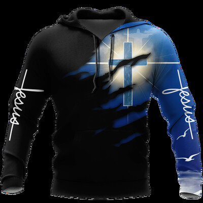 Christian Jesus Ανδρικό φούτερ με κουκούλα 3D εκτύπωσης Harajuku Ρούχα μόδας Φούτερ με κουκούλα Casual πουλόβερ Streetwear Νέο υπερμεγέθη μπουφάν