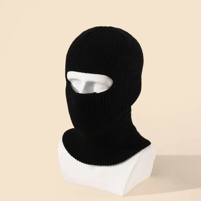 Vintage Unisex Single Hole Balaclava Beanie Φθινόπωρο Χειμώνας Μονόχρωμος Εξωτερικός χώρος Άνδρες Γυναικείες μάσκες σκι Καπέλα Καραμέλα Χρώματα Ζεστά