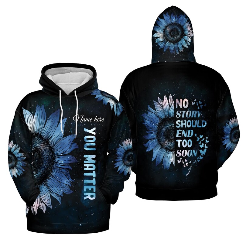 Cool Style Suicide Awareness Loose Hoodie 3D Digital Printing Ανδρικό πουλόβερ Ανδρική και γυναικεία μόδα Hip hop μακριά μανίκια