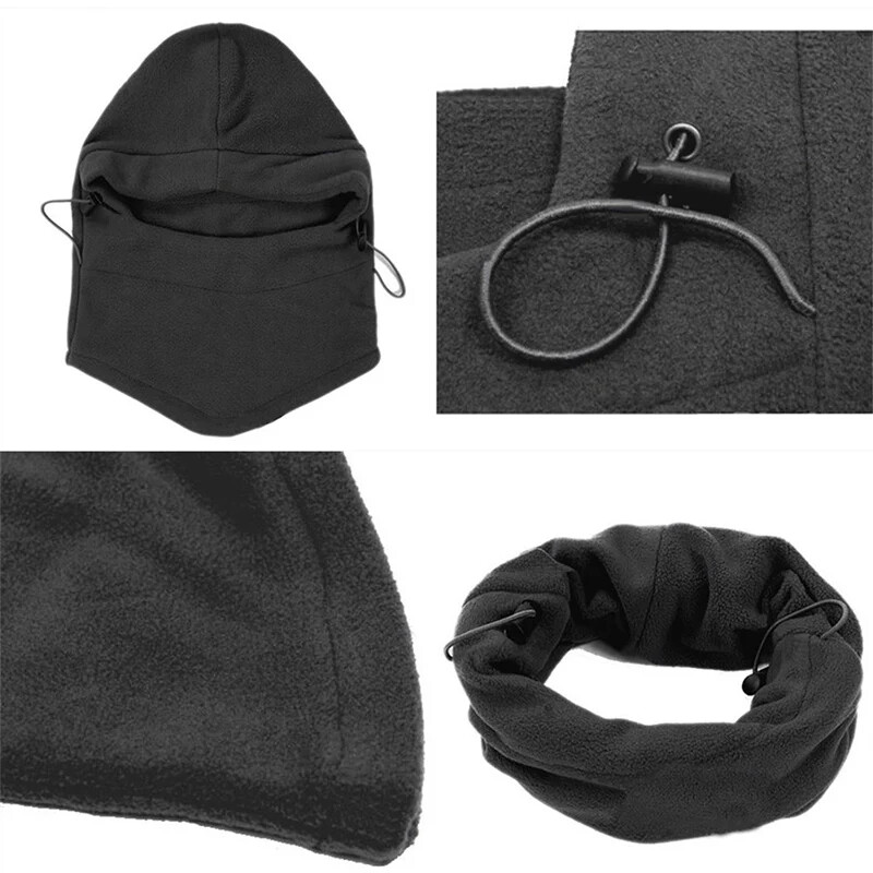 Muži Ženy Tvárová maska Termo flísová kukla s kapucňou Swat Wind Stopper Zimná čiapka Outdoor Oblečenie Doplnky