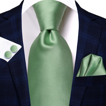 Hi-Tie Sage Green Pink Blue Твърда копринена сватбена вратовръзка за мъже Ръчно копче за ръкавели Мъжки комплект вратовръзки Моден дизайнерски бизнес парти