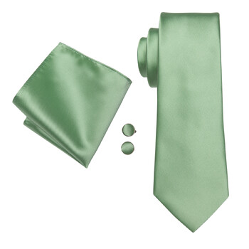 Hi-Tie Sage Green Pink Blue Твърда копринена сватбена вратовръзка за мъже Ръчно копче за ръкавели Мъжки комплект вратовръзки Моден дизайнерски бизнес парти