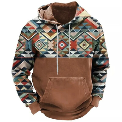 Vintage Tiki pulóver mikiny pre mužov jesenné retro pánske mikiny s kapucňou módne nadrozmerné mikiny s dlhým rukávom ležérne pánske oblečenie topy