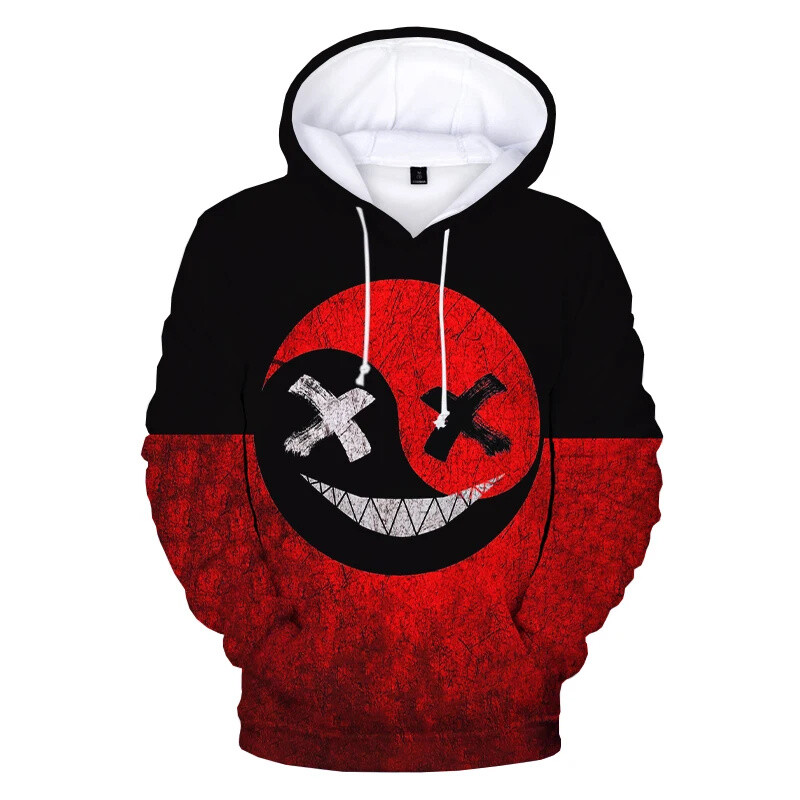 Fashion Devil Smiley Face 3D Print Hoodie Hanorace oversize Bărbați Femei Casual mânecă lungă Streetwear Pulover Haine unisex
