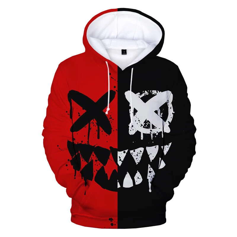 Fashion Devil Smiley Face 3D Print Hoodie Hanorace oversize Bărbați Femei Casual mânecă lungă Streetwear Pulover Haine unisex