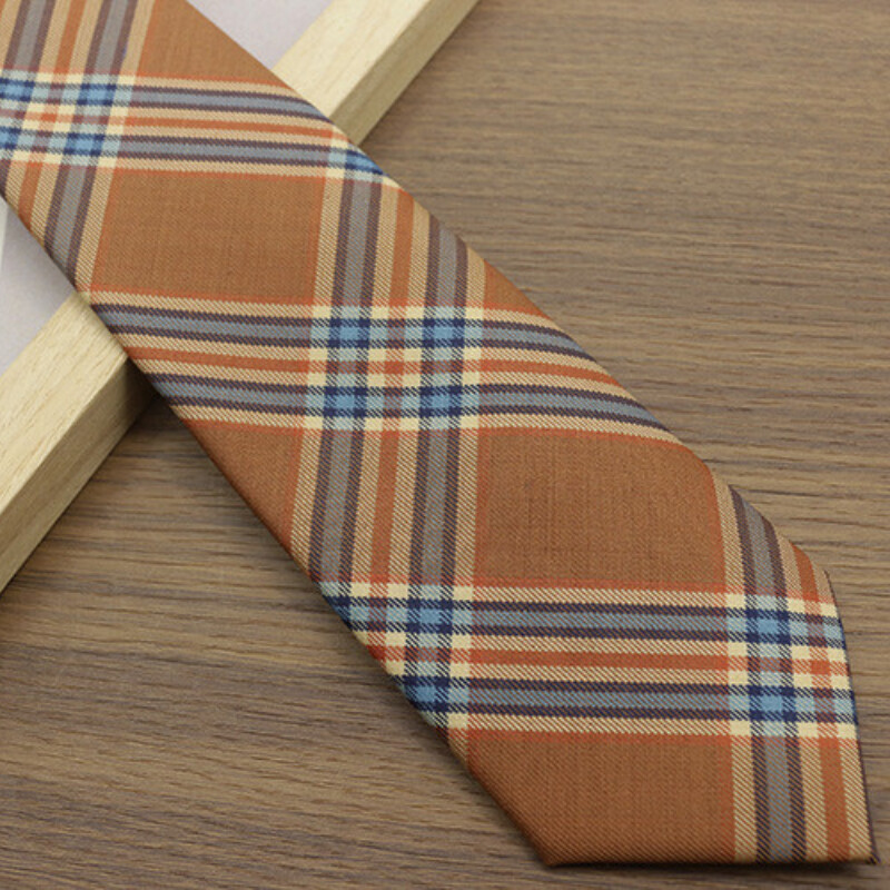 2 buc/set cravate din lână pentru bărbați broșe din bronz Set cravată în carouri maro, elegantă, moale, gri, pentru banchet, accesorii pentru costume smoking