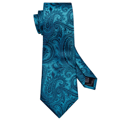 Barry.Wang Jacquard Paisley ziedu zīda vīriešu kaklasaite Hanky aproču pogu komplekts Zelta Sarkana Zaļa Zila Oranža Kaklasaite Vīriešu Kāzu Biznesam