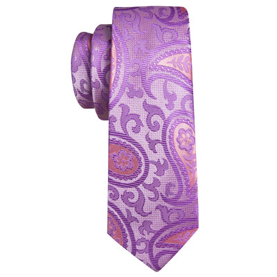 Barry.Wang Jacquard Paisley ziedu zīda vīriešu kaklasaite Hanky aproču pogu komplekts Zelta Sarkana Zaļa Zila Oranža Kaklasaite Vīriešu Kāzu Biznesam