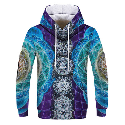 Új színes vidám kapucnis 3d Fluoreszcens pulóver Férfi/női Őszi és tavaszi kabát ruházat Vicces dzseki Fekete kapucnis ruházat