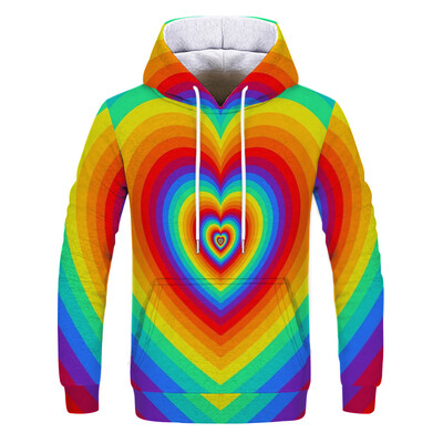 Új színes vidám kapucnis 3d Fluoreszcens pulóver Férfi/női Őszi és tavaszi kabát ruházat Vicces dzseki Fekete kapucnis ruházat