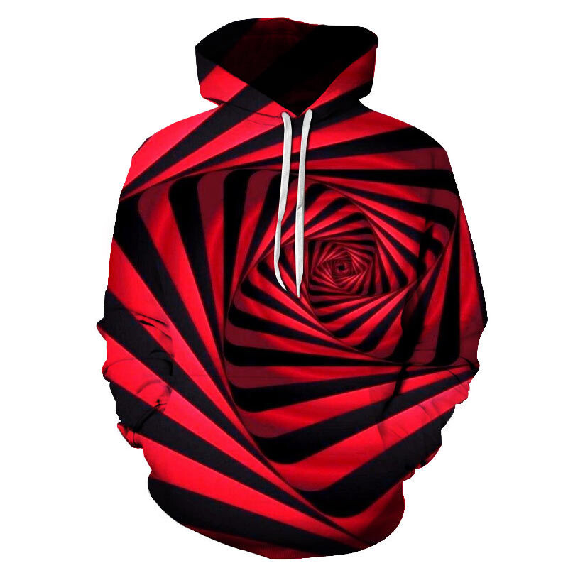 Új színes vidám kapucnis 3d Fluoreszcens pulóver Férfi/női Őszi és tavaszi kabát ruházat Vicces dzseki Fekete kapucnis ruházat