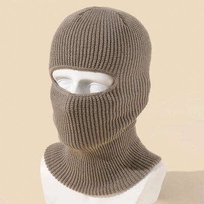 Candy Color Cute Full Face Cover Lyžiarska maska Čiapka Medvedie uši Kukla Pletené Čiapky Vonkajšia cyklistika Ochrana sluchu Čiapka Čiapka Beanies Čiapka Pánska