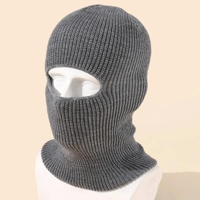 Candy Color Cute Full Face Cover Lyžiarska maska Čiapka Medvedie uši Kukla Pletené Čiapky Vonkajšia cyklistika Ochrana sluchu Čiapka Čiapka Beanies Čiapka Pánska