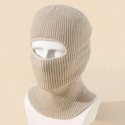 Candy Color Cute Full Face Cover Lyžiarska maska Čiapka Medvedie uši Kukla Pletené Čiapky Vonkajšia cyklistika Ochrana sluchu Čiapka Čiapka Beanies Čiapka Pánska