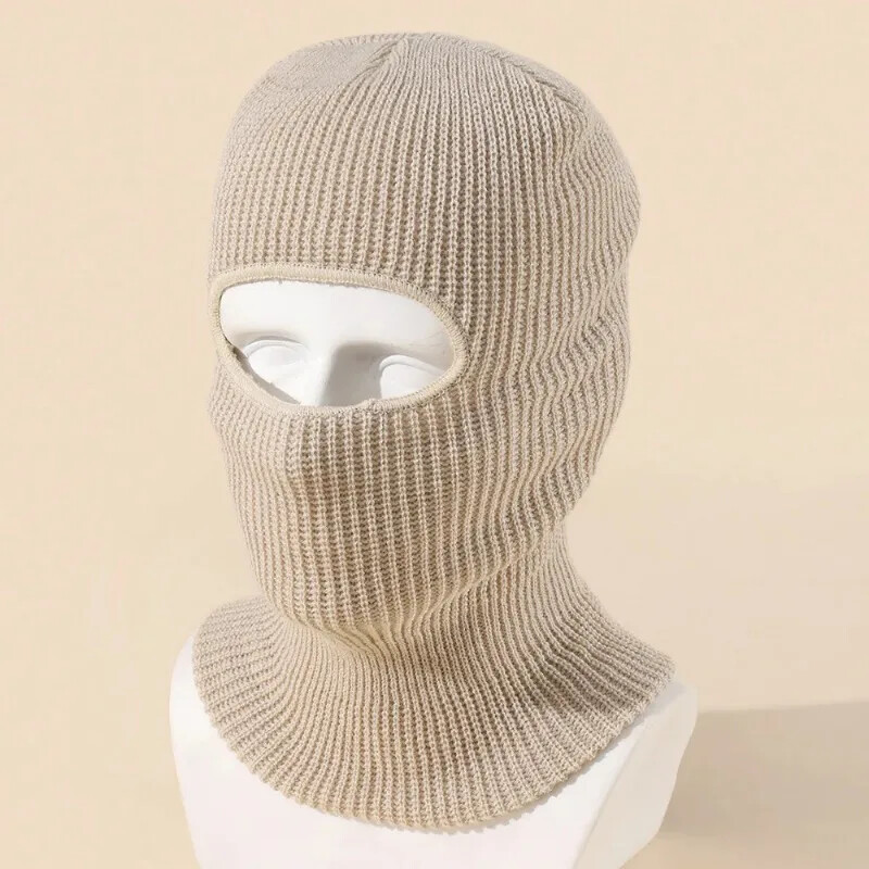 Candy Color Cute Full Face Cover Lyžiarska maska Čiapka Medvedie uši Kukla Pletené Čiapky Vonkajšia cyklistika Ochrana sluchu Čiapka Čiapka Beanies Čiapka Pánska
