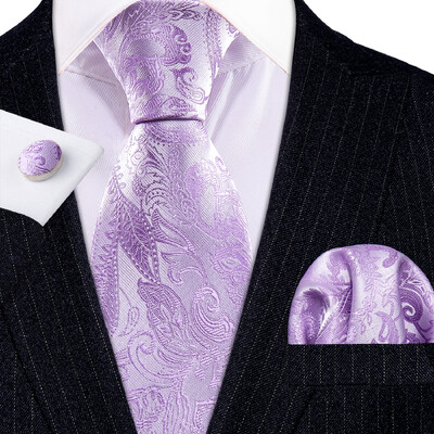 Stiilne roheline lilleline siidist Meeste lips Hanky mansetinööpide komplekt Jacquard lillega kaelaside meeste pulmadeks äripeoüritusteks Barry.Wang