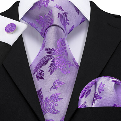 Stiilne roheline lilleline siidist Meeste lips Hanky mansetinööpide komplekt Jacquard lillega kaelaside meeste pulmadeks äripeoüritusteks Barry.Wang