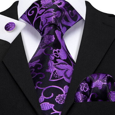 Stiilne roheline lilleline siidist Meeste lips Hanky mansetinööpide komplekt Jacquard lillega kaelaside meeste pulmadeks äripeoüritusteks Barry.Wang