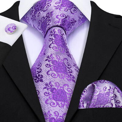 Stiilne roheline lilleline siidist Meeste lips Hanky mansetinööpide komplekt Jacquard lillega kaelaside meeste pulmadeks äripeoüritusteks Barry.Wang