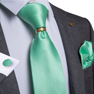 Cravată bărbați auriu, albastru, roșu, verde, cravată de nuntă din mătase de calitate solidă, pentru bărbați, inel de cravată, butoni, set de cravate cadou de afaceri DiBanGu Design