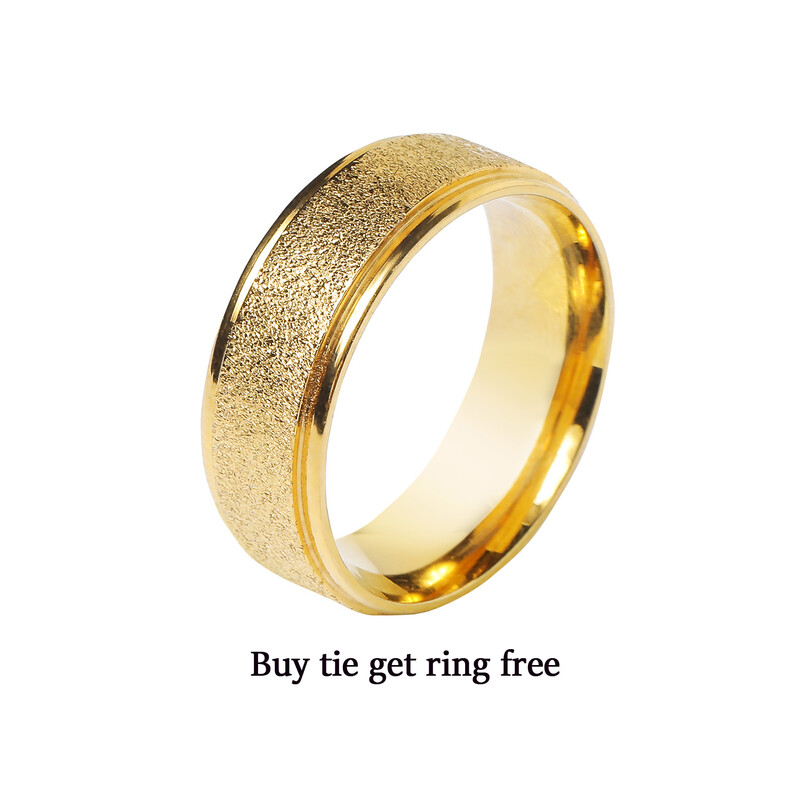 Cravată bărbați auriu, albastru, roșu, verde, cravată de nuntă din mătase de calitate solidă, pentru bărbați, inel de cravată, butoni, set de cravate cadou de afaceri DiBanGu Design