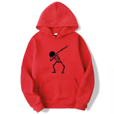 Ανδρικά φούτερ με κουκούλα μόδας 2024 Funny Skull Man Εκτύπωση ανάμεικτου βαμβακιού Άνοιξη φθινόπωρο ανδρικά Casual Hip Hop Hoodies Ανδρικά φούτερ