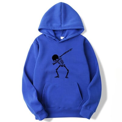 Ανδρικά φούτερ με κουκούλα μόδας 2024 Funny Skull Man Εκτύπωση ανάμεικτου βαμβακιού Άνοιξη φθινόπωρο ανδρικά Casual Hip Hop Hoodies Ανδρικά φούτερ