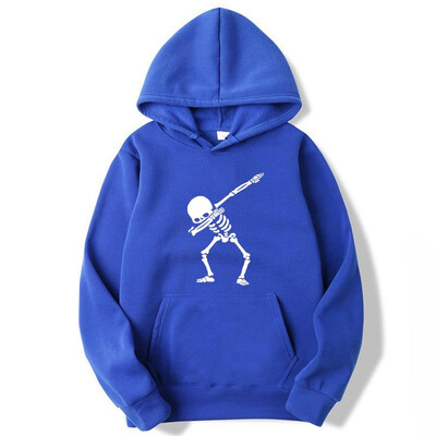 Ανδρικά φούτερ με κουκούλα μόδας 2024 Funny Skull Man Εκτύπωση ανάμεικτου βαμβακιού Άνοιξη φθινόπωρο ανδρικά Casual Hip Hop Hoodies Ανδρικά φούτερ
