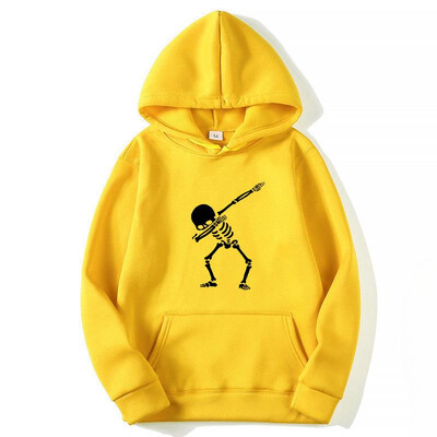 Ανδρικά φούτερ με κουκούλα μόδας 2024 Funny Skull Man Εκτύπωση ανάμεικτου βαμβακιού Άνοιξη φθινόπωρο ανδρικά Casual Hip Hop Hoodies Ανδρικά φούτερ