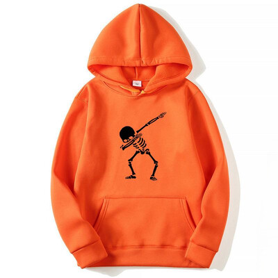 Ανδρικά φούτερ με κουκούλα μόδας 2024 Funny Skull Man Εκτύπωση ανάμεικτου βαμβακιού Άνοιξη φθινόπωρο ανδρικά Casual Hip Hop Hoodies Ανδρικά φούτερ