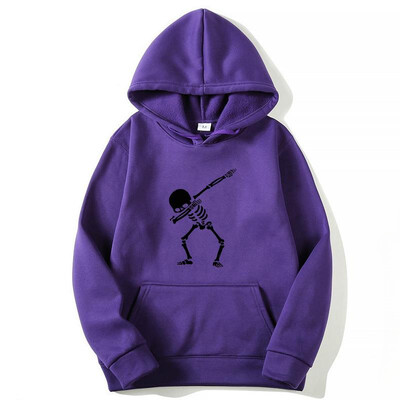 Ανδρικά φούτερ με κουκούλα μόδας 2024 Funny Skull Man Εκτύπωση ανάμεικτου βαμβακιού Άνοιξη φθινόπωρο ανδρικά Casual Hip Hop Hoodies Ανδρικά φούτερ