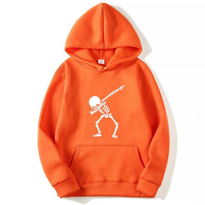 Ανδρικά φούτερ με κουκούλα μόδας 2024 Funny Skull Man Εκτύπωση ανάμεικτου βαμβακιού Άνοιξη φθινόπωρο ανδρικά Casual Hip Hop Hoodies Ανδρικά φούτερ