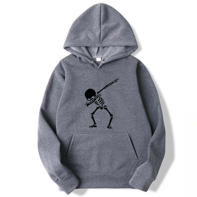 2024 Hanorace pentru bărbați de marca de modă Funny Skull Man imprimare amestec de bumbac, primăvară, toamnă, casual, hip hop, hanorace, pentru bărbați