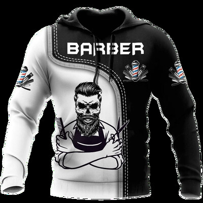 Vicces Borbély Design Grafikus pulóverek Divat Professzionális kapucnis pulóver Férfi Ruhák Új pulóverek és pulóverek Alkalmi alkalmi felsők