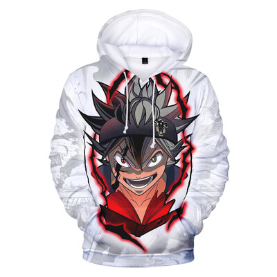 Hot Black Clover 3D Print Hoodie Vīriešu/sieviešu Unisex Harajuku Forši džemperi Zēniem/meitenēm Anime Asta Liela izmēra džemperis