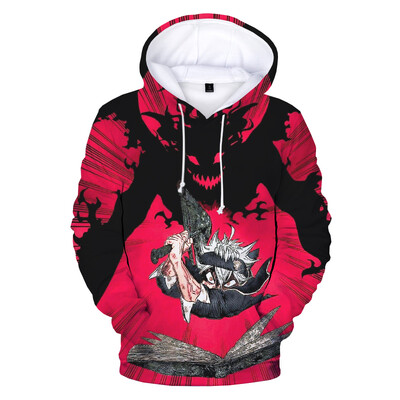 Hot Black Clover 3D Print Hoodie Vīriešu/sieviešu Unisex Harajuku Forši džemperi Zēniem/meitenēm Anime Asta Liela izmēra džemperis