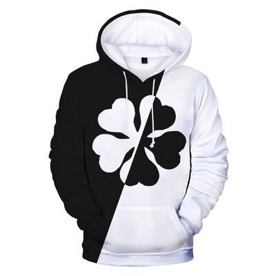 Hot Black Clover 3D Print Hoodie Vīriešu/sieviešu Unisex Harajuku Forši džemperi Zēniem/meitenēm Anime Asta Liela izmēra džemperis