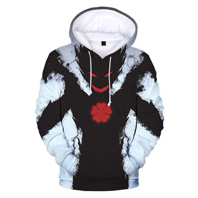 Hot Black Clover 3D Print Hoodie Vīriešu/sieviešu Unisex Harajuku Forši džemperi Zēniem/meitenēm Anime Asta Liela izmēra džemperis