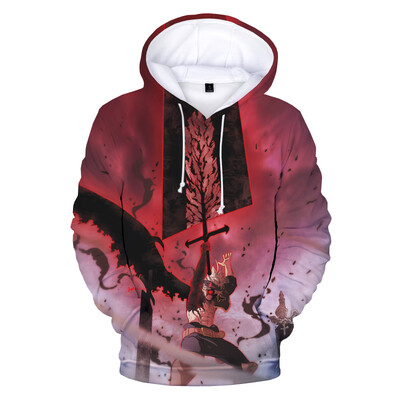 Hot Black Clover 3D Print Hoodie Vīriešu/sieviešu Unisex Harajuku Forši džemperi Zēniem/meitenēm Anime Asta Liela izmēra džemperis