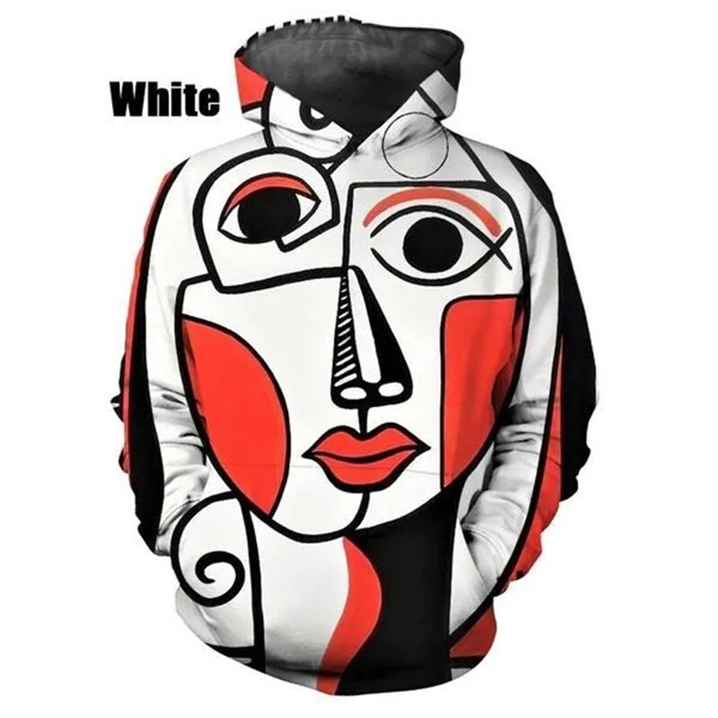 Absztrakt művészet 3D nyomtatás kapucnis pulóver divat hip-hop férfi és női alkalmi pulóver kapucnis férfi ruhák felsők pulóverek kapucnis ruházat